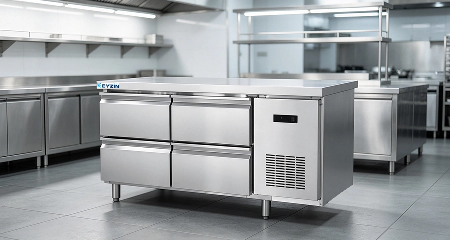 Tool-Less Removal for NSF Washdown Compliance Tool-less drawer removal mechanism