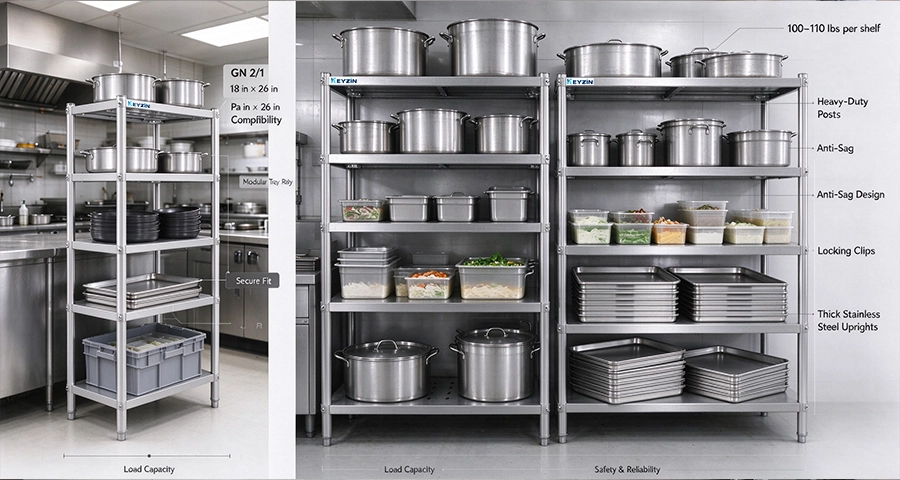 Heavy Duty Shelving and Pan Fitment